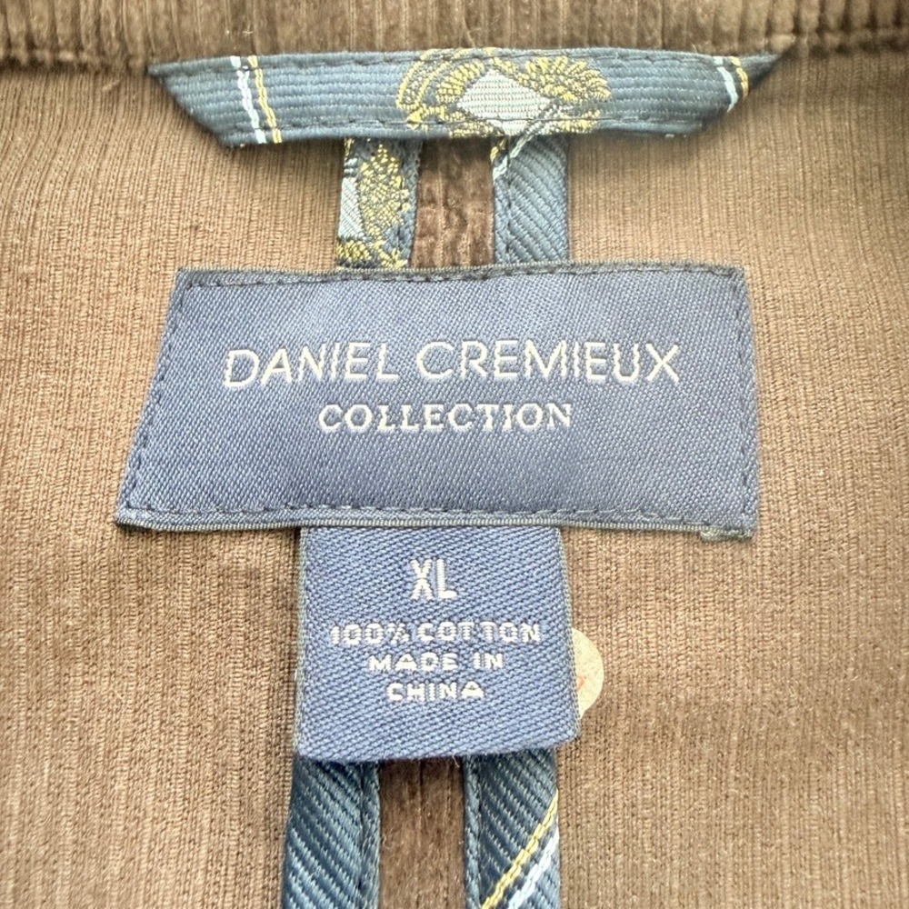 Daniel Cremieux Corduroy Blazer Mens XL Brown Academia 3 Button Jacket - Picture 4 of 8